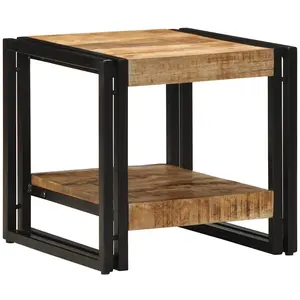 vidaXL Table Basse Vidaxl 40x50x38 Cm En Bois De Manguier Massif pas cher