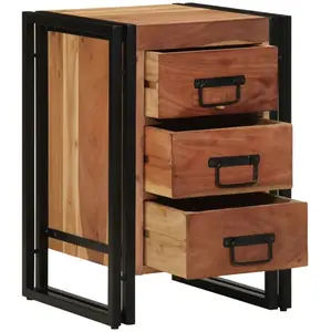 vidaXL Table De Chevet Vidaxl 40x40x59 Cm En Bois D'acacia Massif pas cher