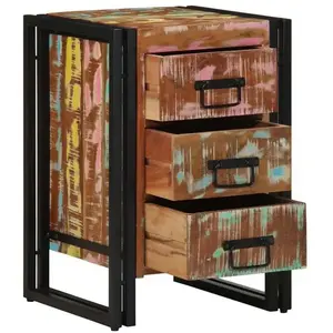 Cabinet De Chevet 40 X 35 X 50 Cm Bois De Récupération Massif Vidaxl pas cher
