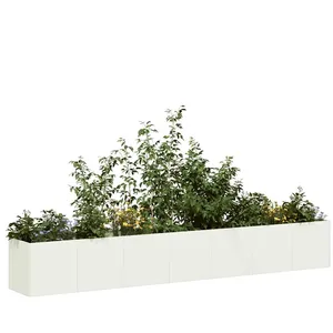 Vidaxl - Jardinière Blanc 280x40x40 Cm Acier Laminé À Froid