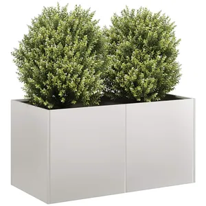 vidaXL Jardinière 80x40x40 cm acier inoxydable pas cher