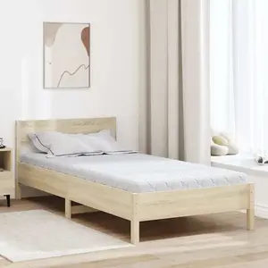vidaXL Matelas Blanc 200 x 100 cm Tissu 100% polyester pas cher