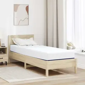 vidaXL Matelas Blanc, bleu 80 x 200 cm pas cher