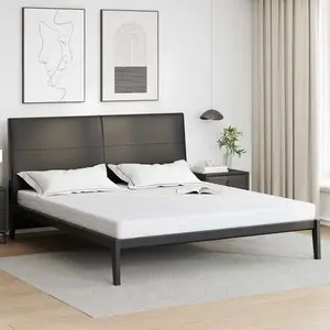 vidaXL Matelas Blanc 200 x 200 cm Tissu 100% polyester pas cher