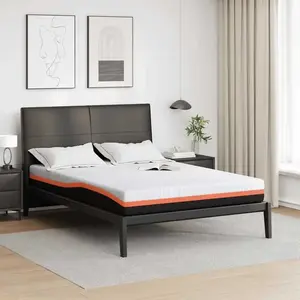 vidaXL Matelas Blanc, Gris 140 x 190 cm pas cher