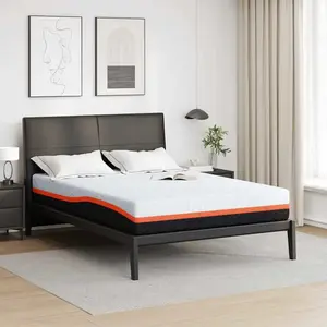 vidaXL Matelas Blanc, Gris 160 x 200 cm pas cher