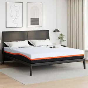 vidaXL Matelas Blanc, Gris 180 x 200 cm pas cher