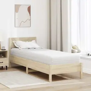 vidaXL Matelas Blanc 80 x 200 cm Tissu 100% polyester pas cher