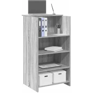 Comparateur de prix : vidaXL Comptoir de réception Gris Sonoma 55x50x103,5 cm Bois composite