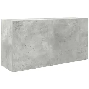 vidaXL Armoire murale de bain gris béton 80x25x40 cm bois d'ingénierie pas cher
