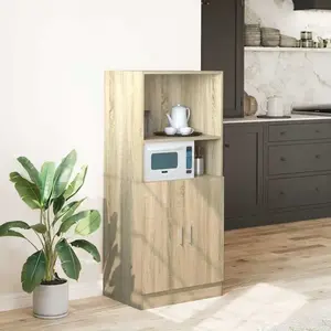 vidaXL Armoire de cuisine chêne sonoma 57x41,5x131,5cm bois ingénierie pas cher