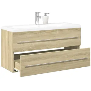 vidaXL Vidaxl Ensemble De Meubles De Salle De Bain 2 Pcs Chêne Sonoma pas cher