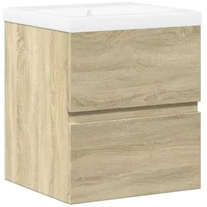 Comparateur de prix : Vidaxl - Ensemble de meubles de salle de bain 2 pcs chêne sonoma