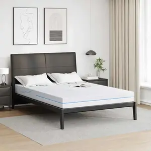 vidaXL Matelas Blanc 140 x 200 cm Tissu jacquard en polyester 100% pas cher