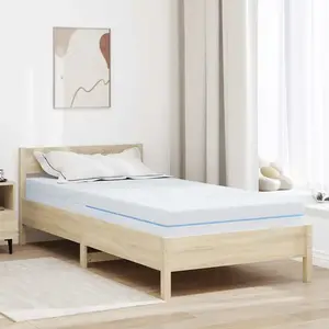 vidaXL Matelas Blanc 100 x 200 cm Tissu jacquard en polyester 100% pas cher