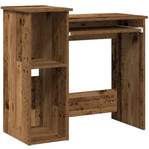 Bureau avec étagères vieux bois 84x40x78 cm bois d'ingénierie vidaXL pas cher