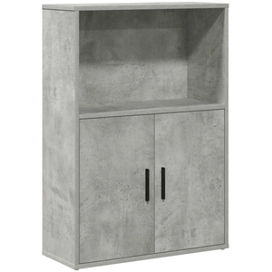 Bibliothèque gris béton 60x24x85 cm bois d'ingénierie Vidaxl pas cher