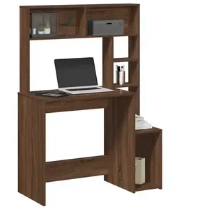 Comparateur de prix : vidaXL Bureau et étagères chêne marron 100x45x140 cm bois d'ingénierie