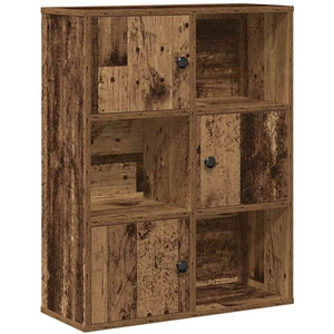 Bibliothèque vieux bois 60x24x76,5 cm bois d'ingénierie vidaXL pas cher