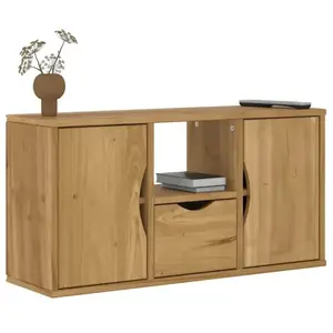 Comparateur de prix : Meuble tv avec tiroir odda 79x24x40,5 cm bois massif pin Vidaxl
