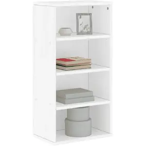 Vidaxl armoire latérale odda blanc 40x24x79 cm bois massif pin pas cher