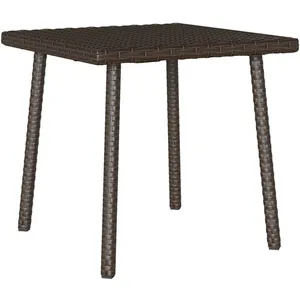 Table basse de jardin rectangulaire marron 40x40x37 cm rotin - Vidaxl pas cher