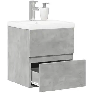 Comparateur de prix : Vidaxl - Ensemble de meubles de salle de bain 2 pcs gris béton