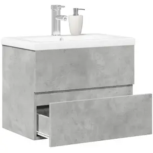 Vidaxl - Ensemble de meubles de salle de bain 2 pcs gris béton Gris pas cher