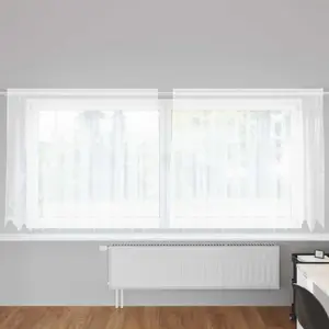 Comparateur de prix : vidaXL Rideau en Dentelle Blanc 300 x 140 cm Polyester