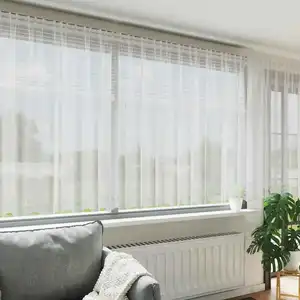 vidaXL Rideau en Dentelle Blanc 1200 x 180 cm Polyester pas cher