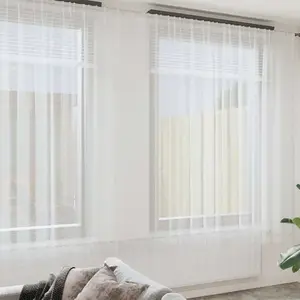 vidaXL Rideau en Dentelle Blanc 1200 x 280 cm Polyester pas cher
