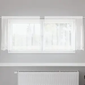 vidaXL Rideau en Dentelle Blanc 200 x 120 cm Polyester pas cher