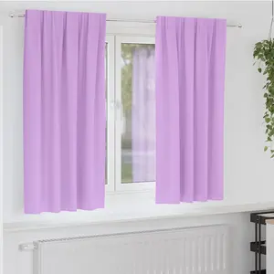 vidaXL Rideaux avec des rideaux 2 pcs Violet Polyester pas cher