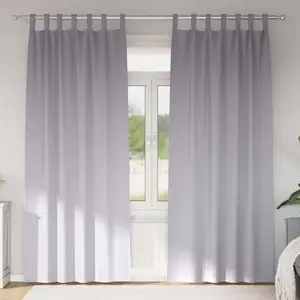vidaXL Rideaux 2 pcs Gris métallique 245 x 140 cm Polyester pas cher