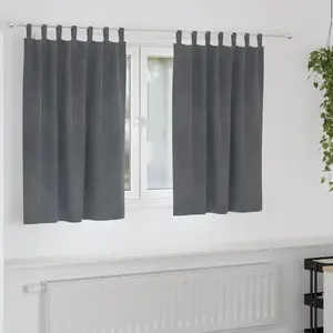 Rideaux Avec Des Rideaux 2 Pcs Gris Clair 140 X 140 Cm Velours Vidaxl pas cher