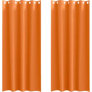 Comparateur de prix : vidaXL Rideaux 2 pcs Orange vif 260 x 140 cm Polyester
