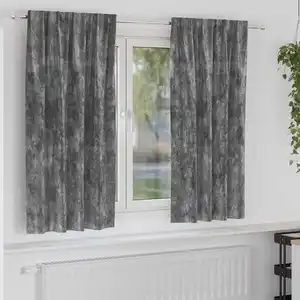 vidaXL Rideaux  2 pcs avec  illets Gris 175x140 cm pas cher