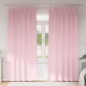 vidaXL Rideaux occultants 2 pcs Rose bébé 225 x 140 cm Polyester pas cher