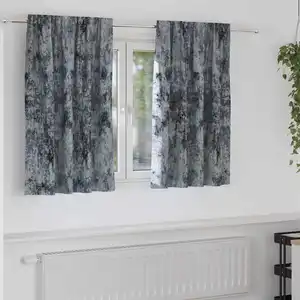vidaXL Rideaux 2 pcs avec oeillets gris argenté 140x140 cm pas cher