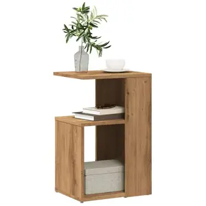 Table d'appoint chêne artisanal 36x30x56 cm bois d'ingénierie vidaXL pas cher