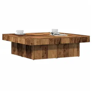 Vidaxl - Table basse vieux bois 90x90x28 cm bois d'ingénierie pas cher