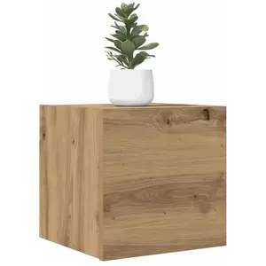 Comparateur de prix : Vidaxl - Meuble tv mural chêne artisanal 30,5x30x30 cm