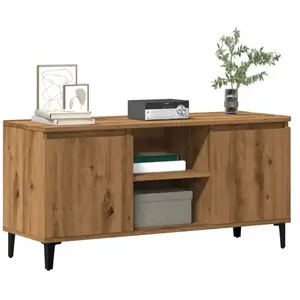 Vidaxl - Meuble tv chêne artisanal 102x35x50 cm bois d'ingénierie pas cher