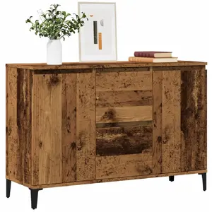 vidaXL Buffet vieux bois 102x35x70 cm bois d'ingénierie pas cher