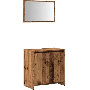 Comparateur de prix : Vidaxl - Ensemble de meubles salle de bain 2 pcs bois d'ingénierie