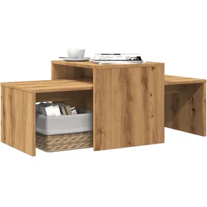 vidaXL Table basse chêne artisanal 100x48x40 cm bois d'ingénierie pas cher