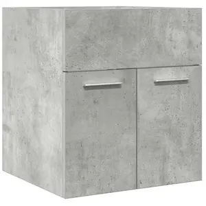 Comparateur de prix : vidaXL Armoire de lavabo de salle de bain gris béton 41x38,5x46 cm