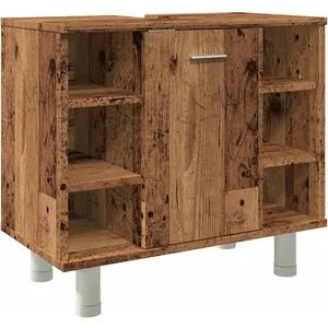 Armoire de salle de bain vieux bois 60x32x53,5 cm vidaXL pas cher