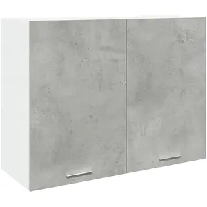 Comparateur de prix : vidaXL Armoire suspendue Gris béton 80x31x60 cm Aggloméré