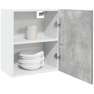 vidaXL Armoire suspendue Gris béton 50x31x60 cm Aggloméré pas cher